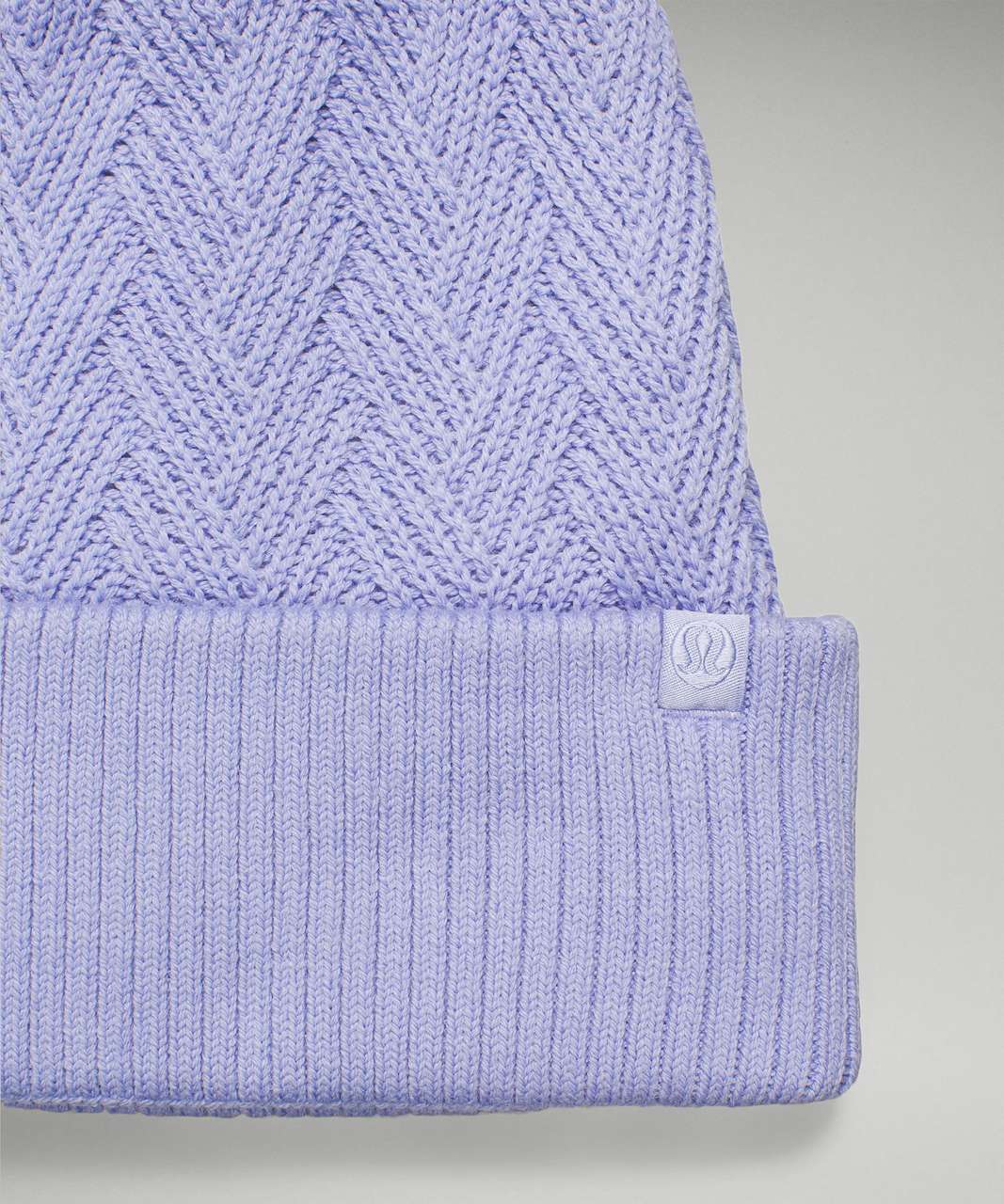 Lululemon Chevron Knit Pom Beanie - Lavender Dusk - lulu fanatics