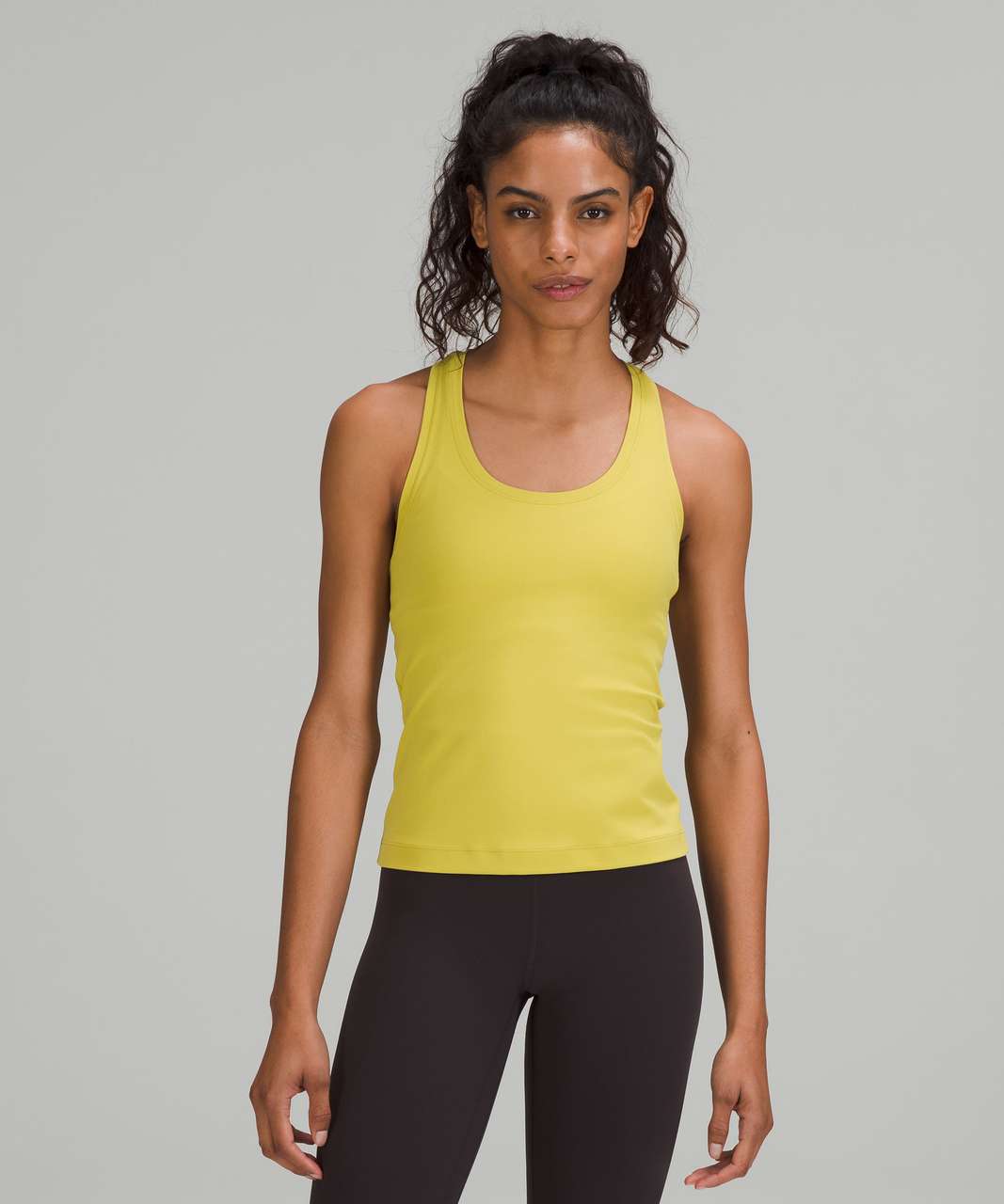 Lululemon Ribbed Nulu Racerback Yoga Tank Top - Black - lulu fanatics