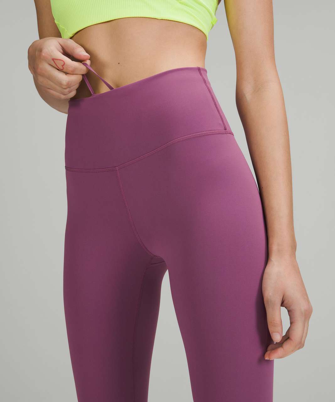 Lululemon Wunder Train High-Rise Crop 23" - Vintage Plum