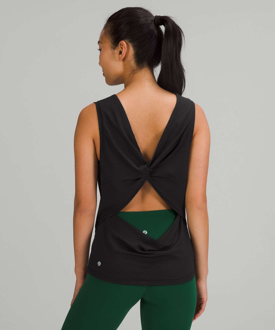 Lululemon Nulu Back-Twist Yoga Tank Top - Black - lulu fanatics