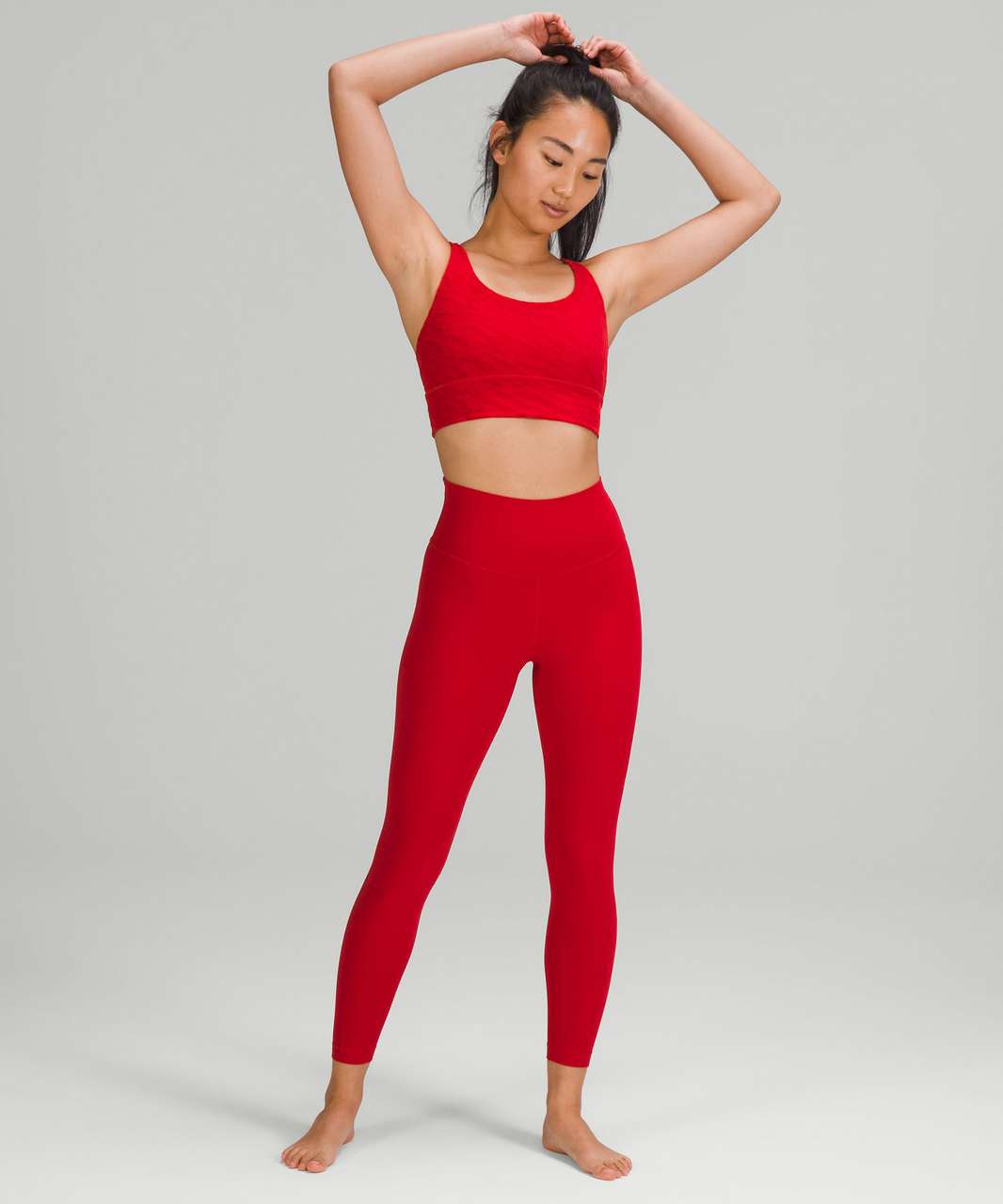 Lululemon Energy Sports Bra Long Line Lunar New Year Edition Dark Red Size  4