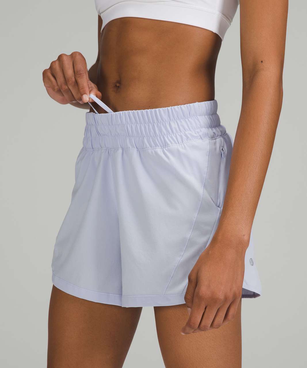 Lululemon Track That Mid-Rise Lined Short 5" - Pastel Blue