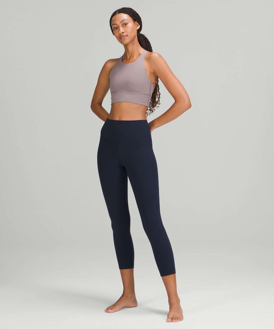 Lululemon Free to Be High-Neck Longline Bra - Wild *Light Support, A/B Cup  - Lunar Rock - lulu fanatics