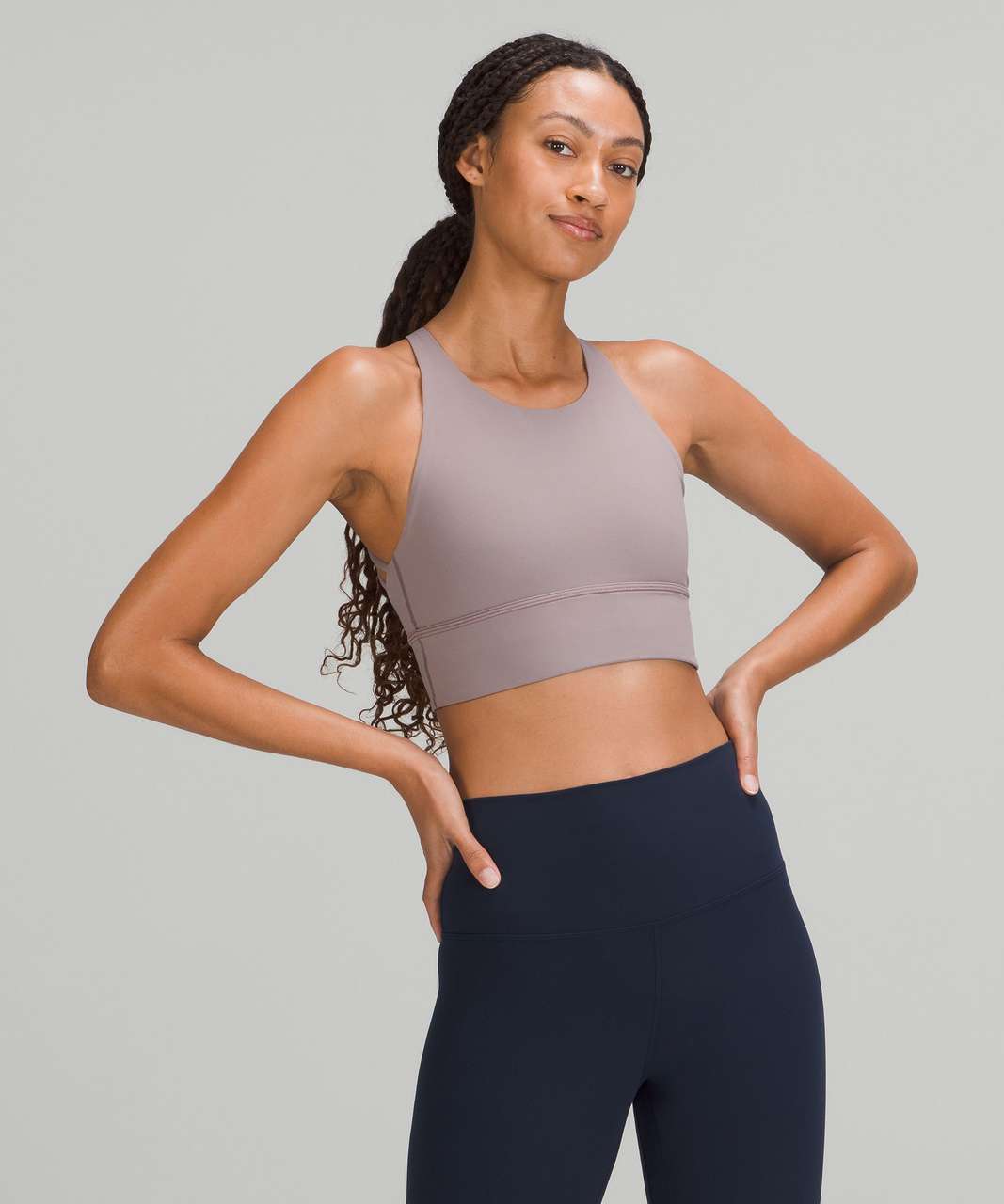 Lululemon Free to Be High-Neck Longline Bra - Wild *Light Support, A/B Cup - Lunar Rock