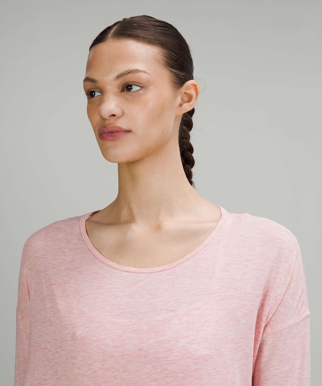 Lululemon Back Into It Long Sleeve Shirt - Heathered Pink Puff