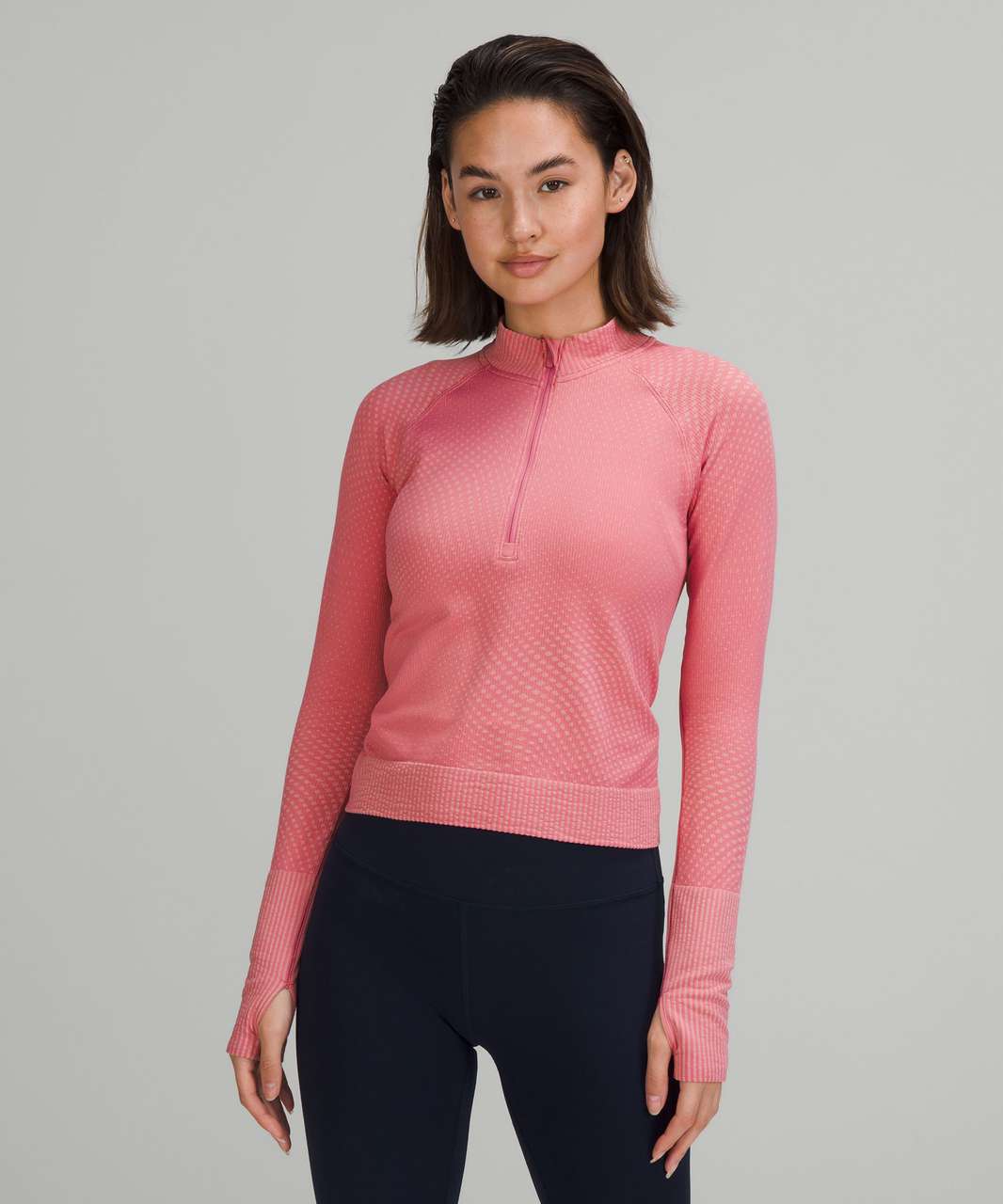 Lululemon Rest Less Pullover size 2 Berry Rumble NWT Red Pink Run Ski Gym  Top LS