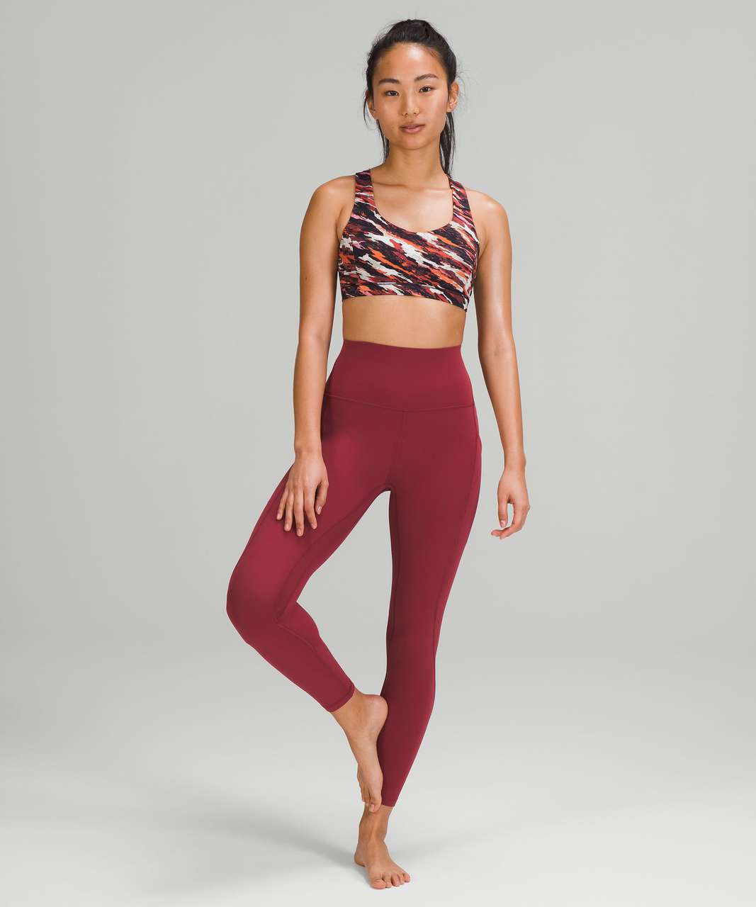 Lululemon Lunar New Year Free to Be Serene Bra *Light Support, C/D Cup - Tiger Tide Smoky Red Multi