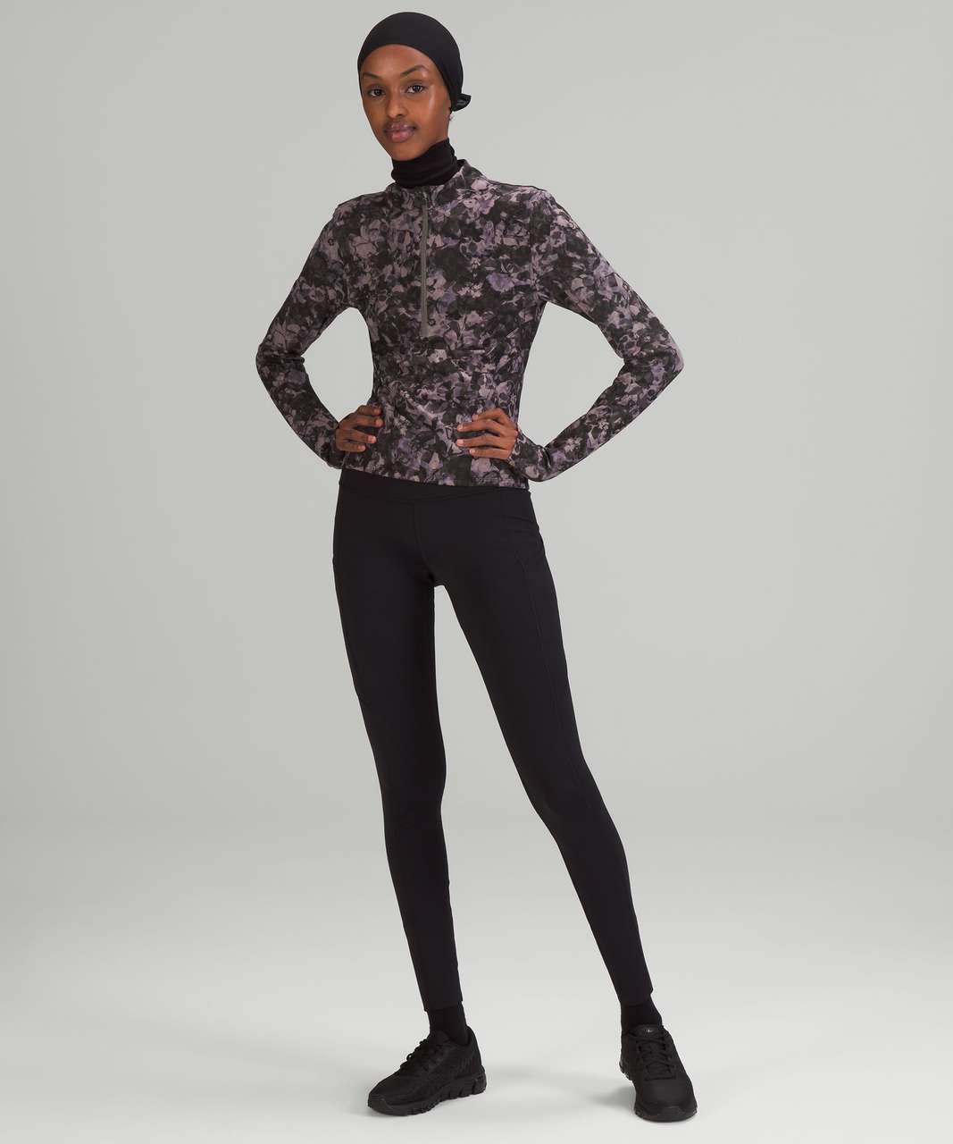 Lululemon Luxtreme Running Half-Zip - Inflect Floral Lunar Rock Multi