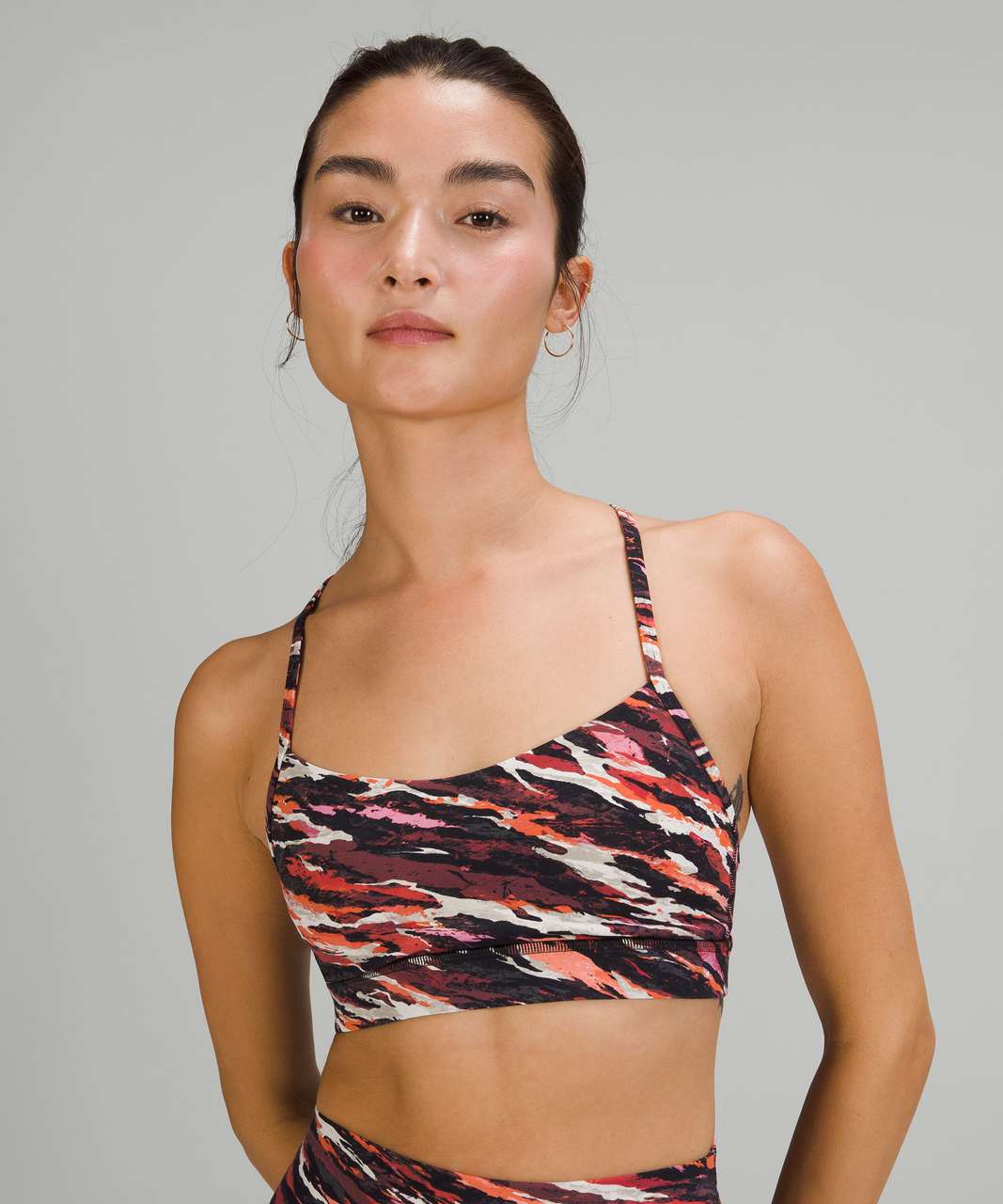 Lululemon Lunar New Year Flow Y Nulu Bra *Light Support, B/C Cup - Tiger Tide Smoky Red Multi