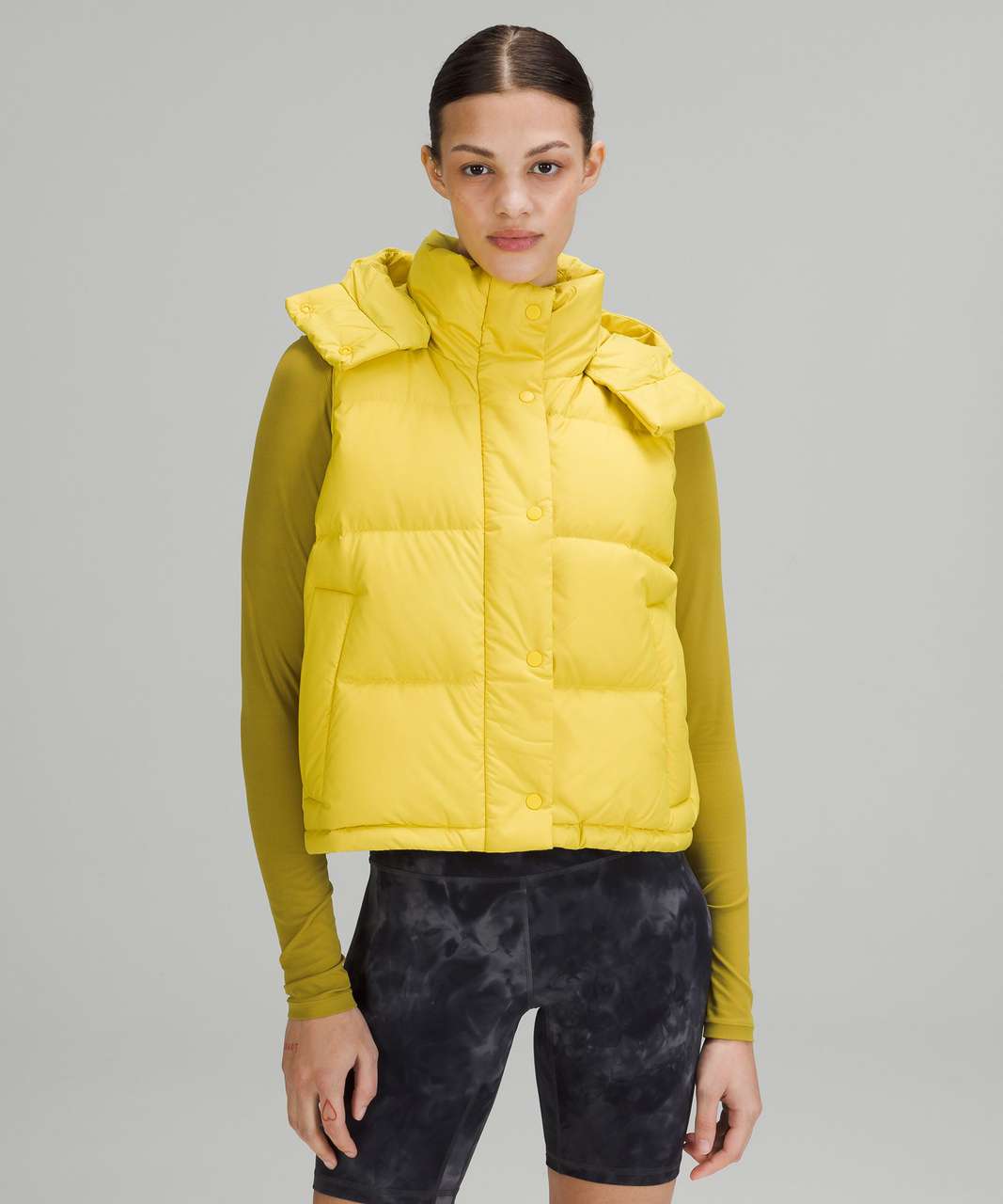 Wunder Puff cropped hooded quilted recycled-Glyde™ down vest