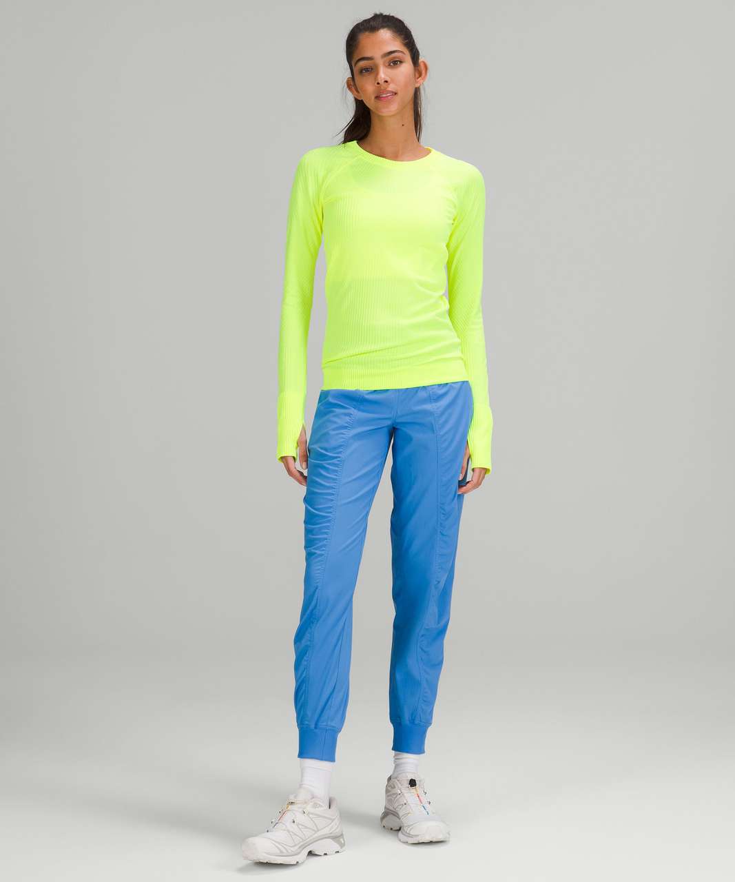 Lululemon Rest Less Pullover - Highlight Yellow / White