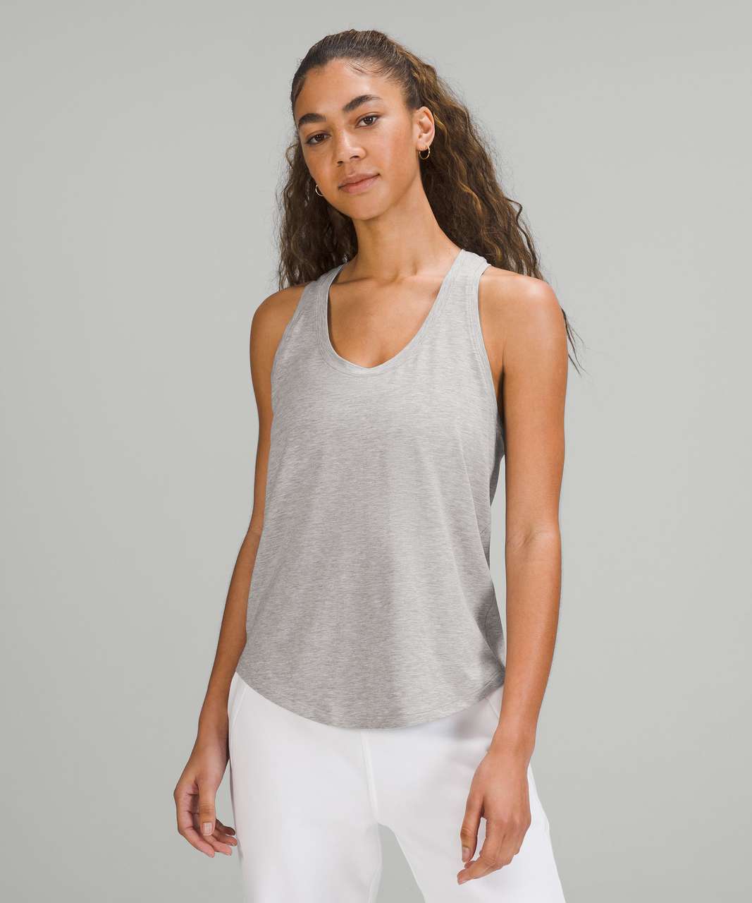 Lululemon Womens Heather Gray Built-In Sports Bra Sleeveless Tank Top -  Shop Linda's Stuff