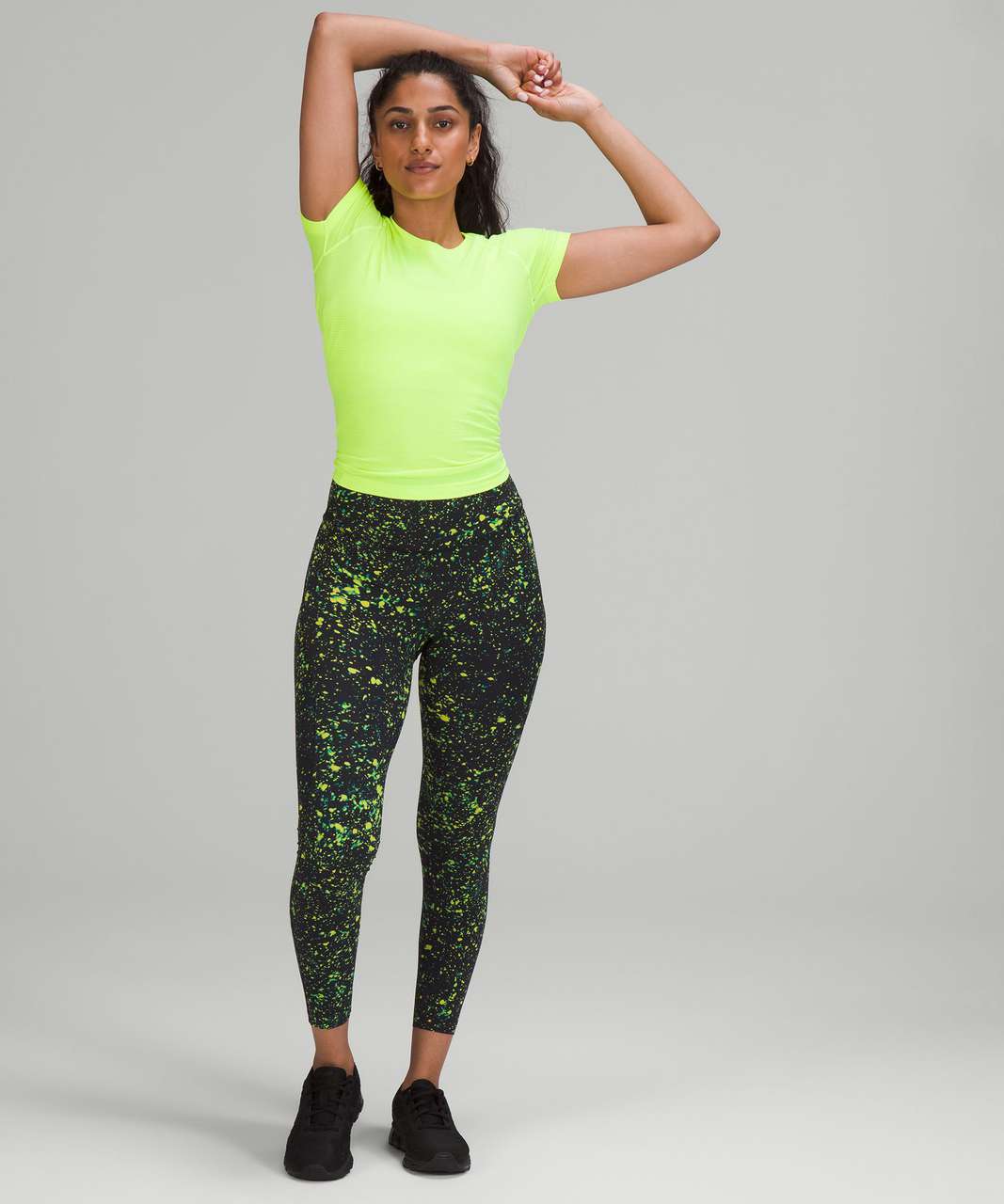 Base Pace High-Rise Reflective Tight 25, Smoked Spruce