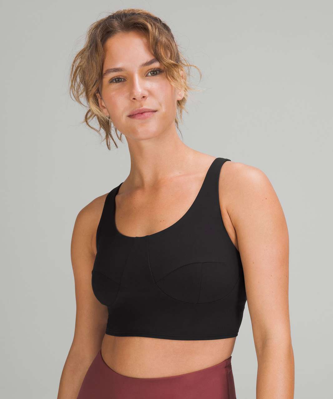 Ruched Nulu Longline Yoga Bra *Light Support, B/C Cup, Black