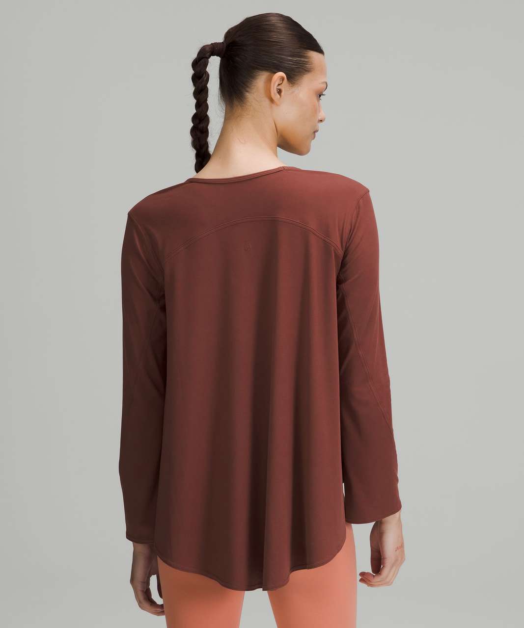 Lululemon Nulu Relaxed-Fit Yoga Long Sleeve Shirt - Smoky Red - lulu  fanatics