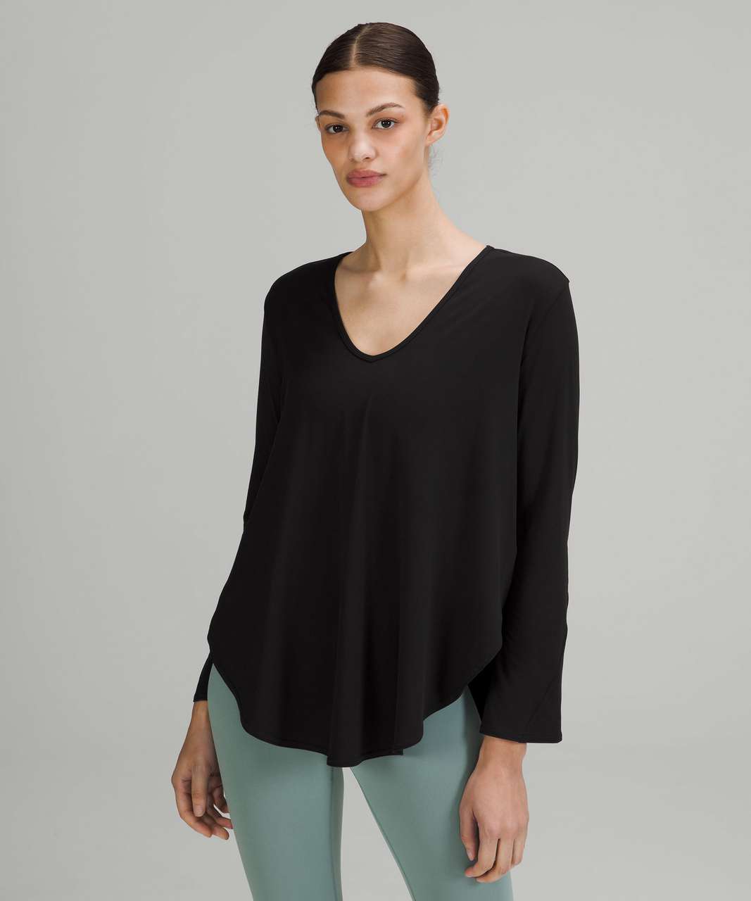 Lululemon Nulu Relaxed-Fit Yoga Long Sleeve Shirt - Black - lulu fanatics