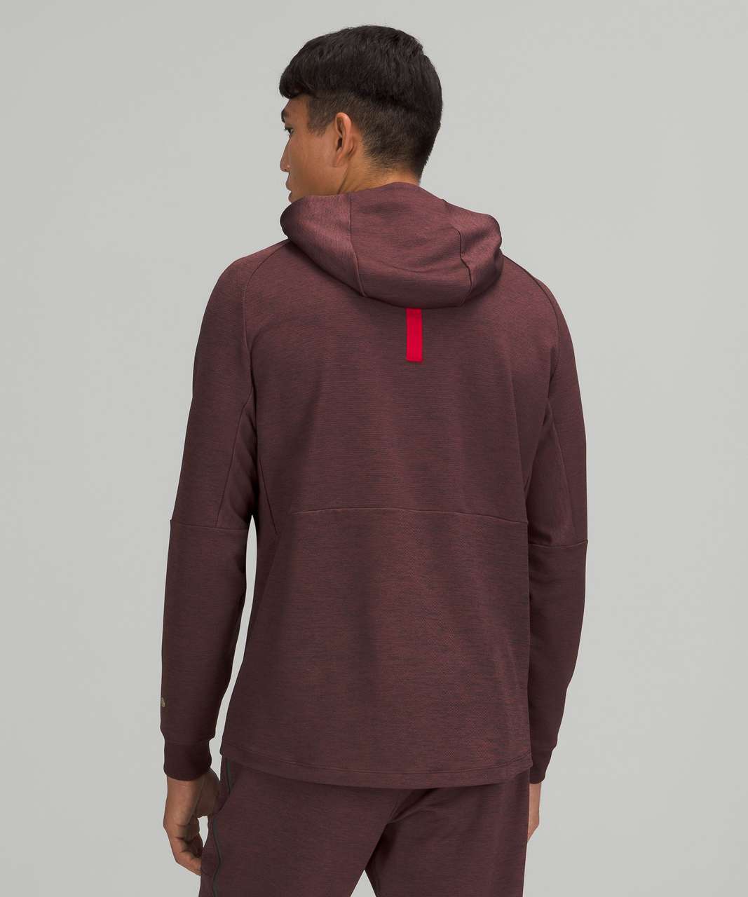 Lululemon Lunar New Year Textured Tech Hoodie - Heathered Smoky Red / Graphite Grey