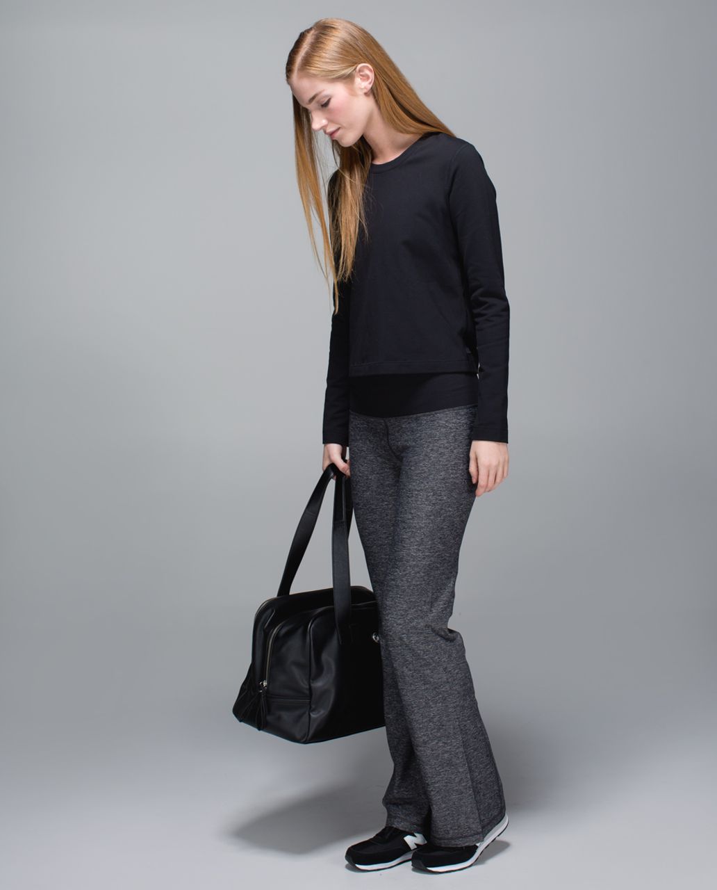 Lululemon Groove Pant II (Roll Down - Tall) - Heathered Black / Black - lulu  fanatics