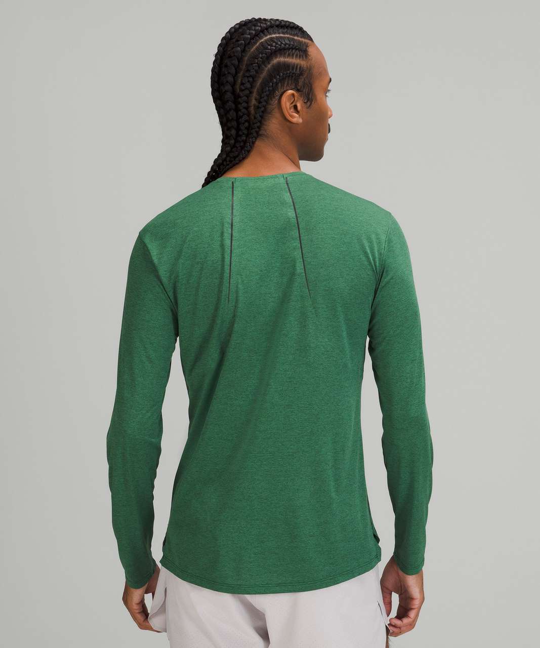 Lululemon Fast and Free Long Sleeve Shirt - Heathered Everglade Green -  lulu fanatics