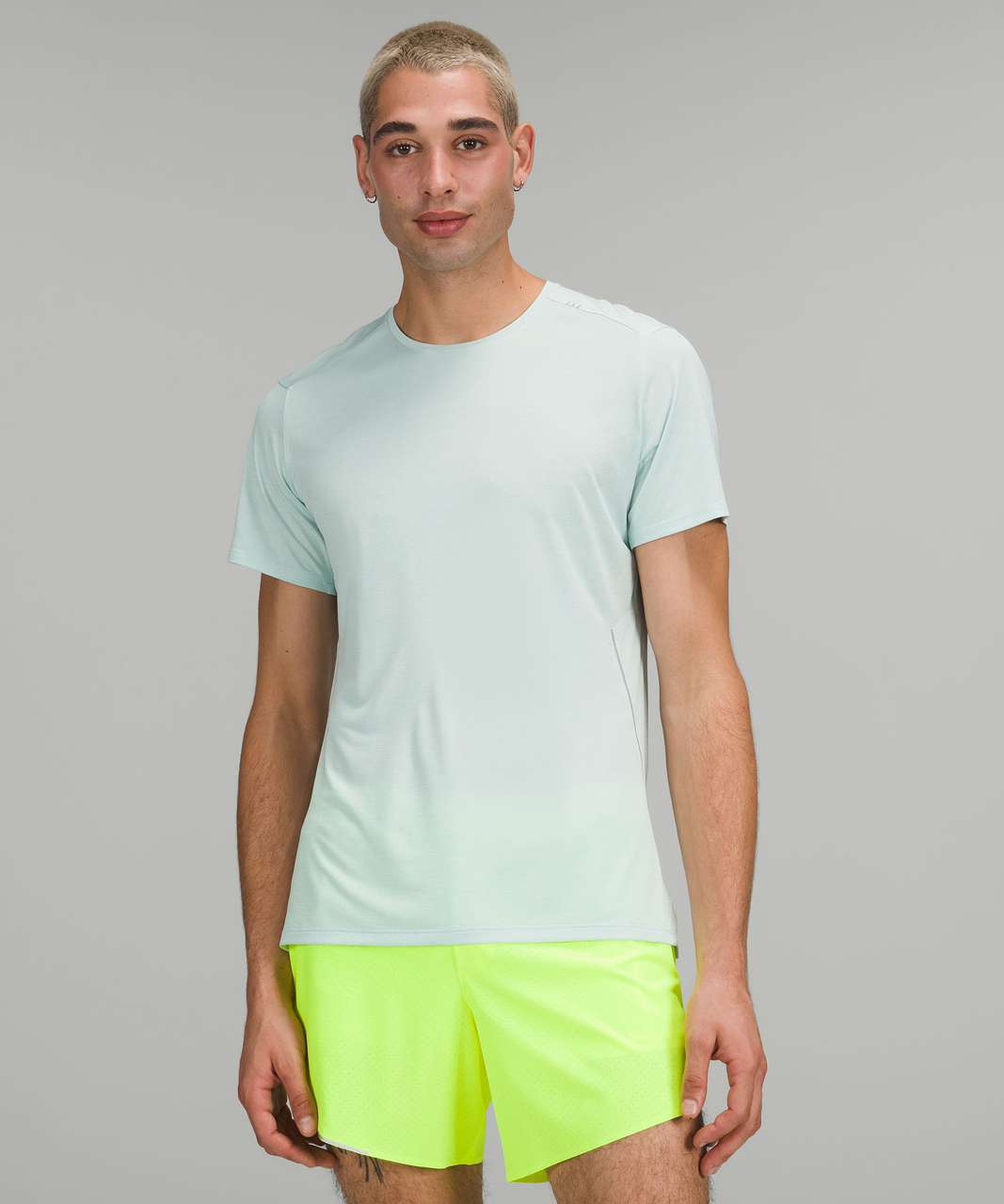 Lululemon Fast and Free Short Sleeve Shirt - Heathered Delicate Mint - lulu  fanatics