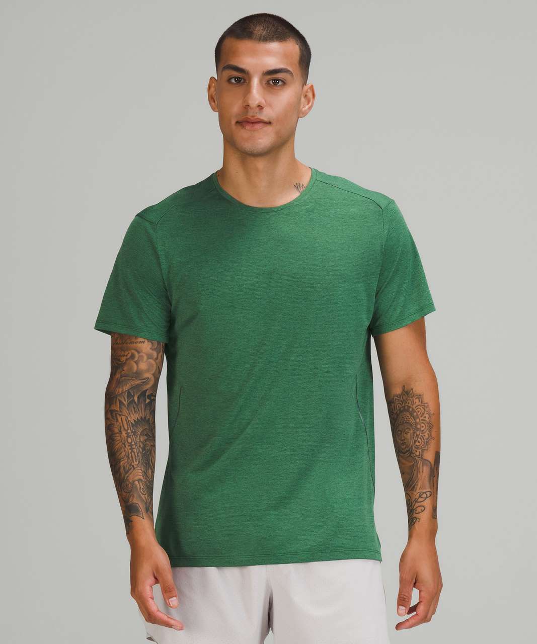 Lululemon Fast and Free Short Sleeve Shirt - Heathered Everglade Green -  lulu fanatics