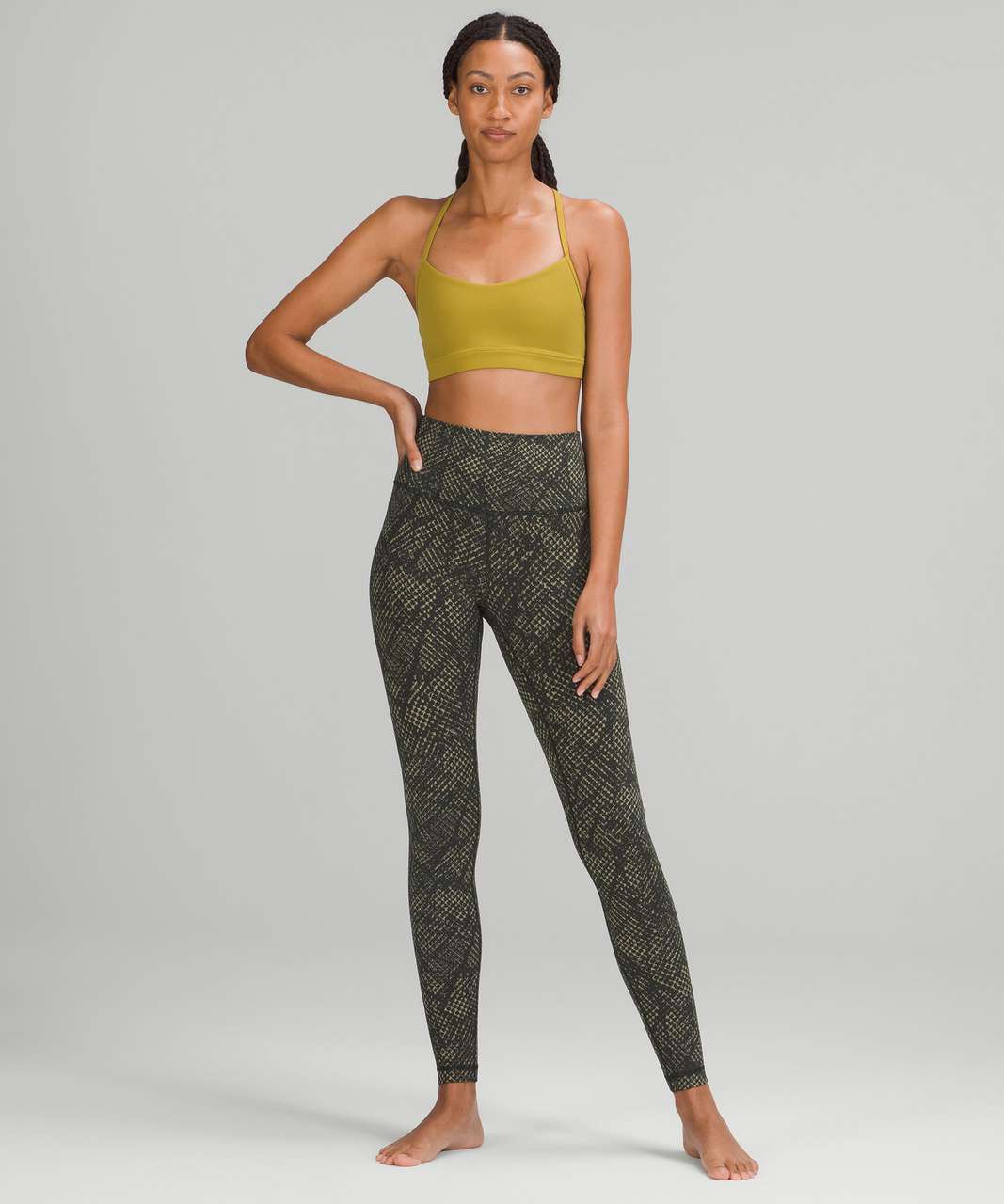 Lululemon Wunder Under High-Rise Tight 28" *Luxtreme - Reptilia Jacquard Rainforest Green Rosemary Green