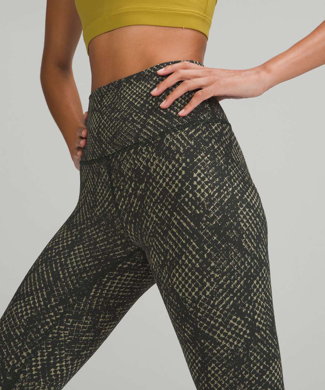 Lululemon Wunder Under High-Rise Tight 28" *Luxtreme - Reptilia Jacquard Rainforest Green Rosemary Green