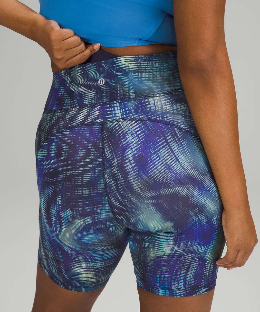 Lululemon Invigorate High-Rise Short 8" - Shapeshifter Flux Blue Multi