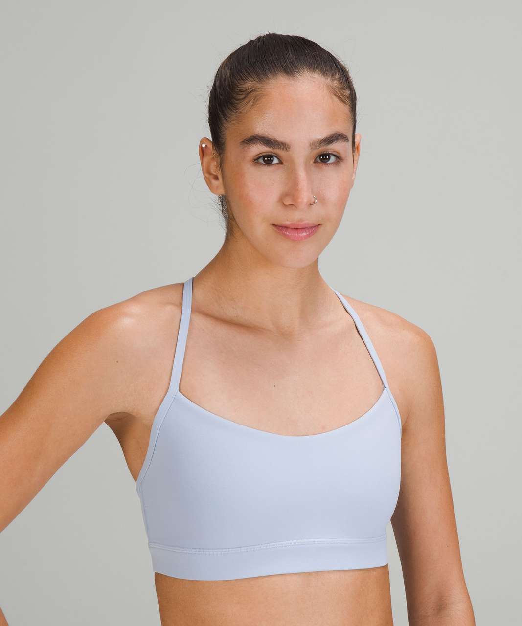 Lululemon Flow Y Adjustable Bra *Light Support, A–C Cups - Blue Linen -  lulu fanatics