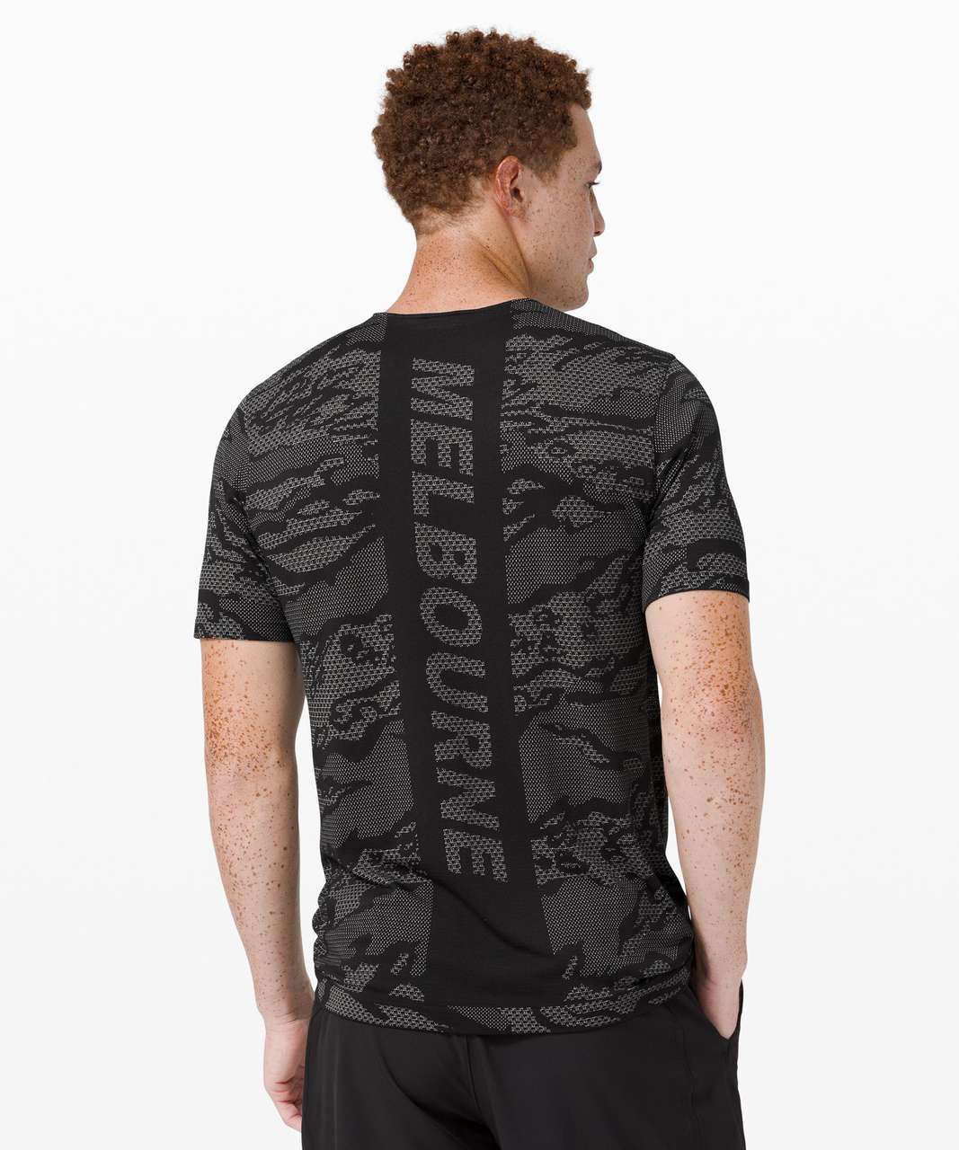 Lululemon Metal Vent Breathe Short Sleeve Shirt - City Camo / Silver Drop /  Black - lulu fanatics