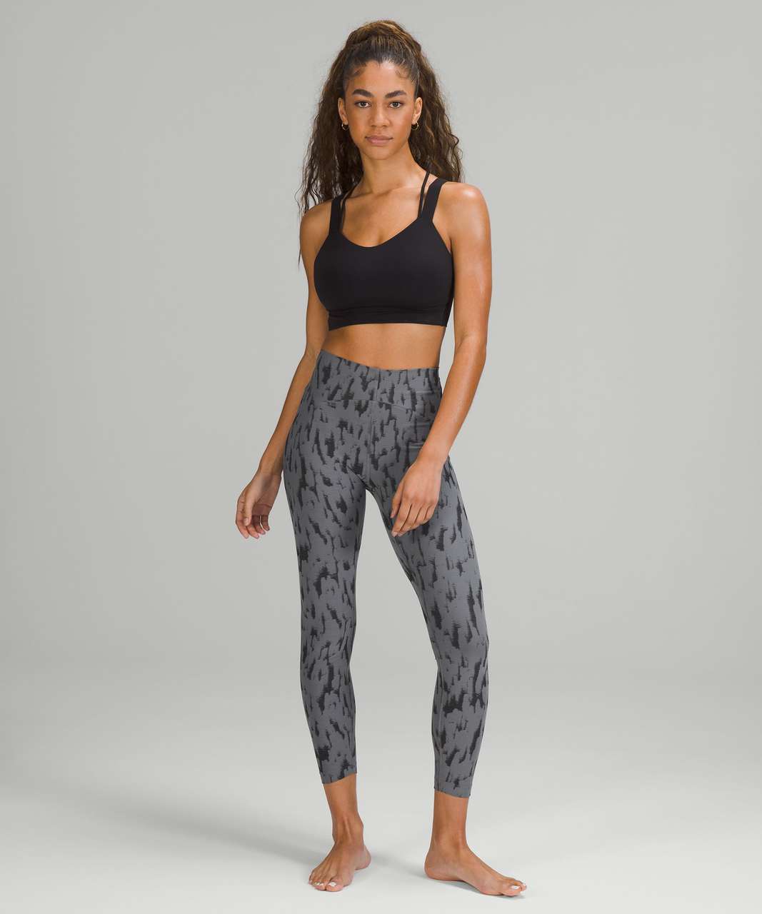 Lululemon InStill High-Rise Tight 25" - ThreeD Camo Jacquard Asphalt Grey Black