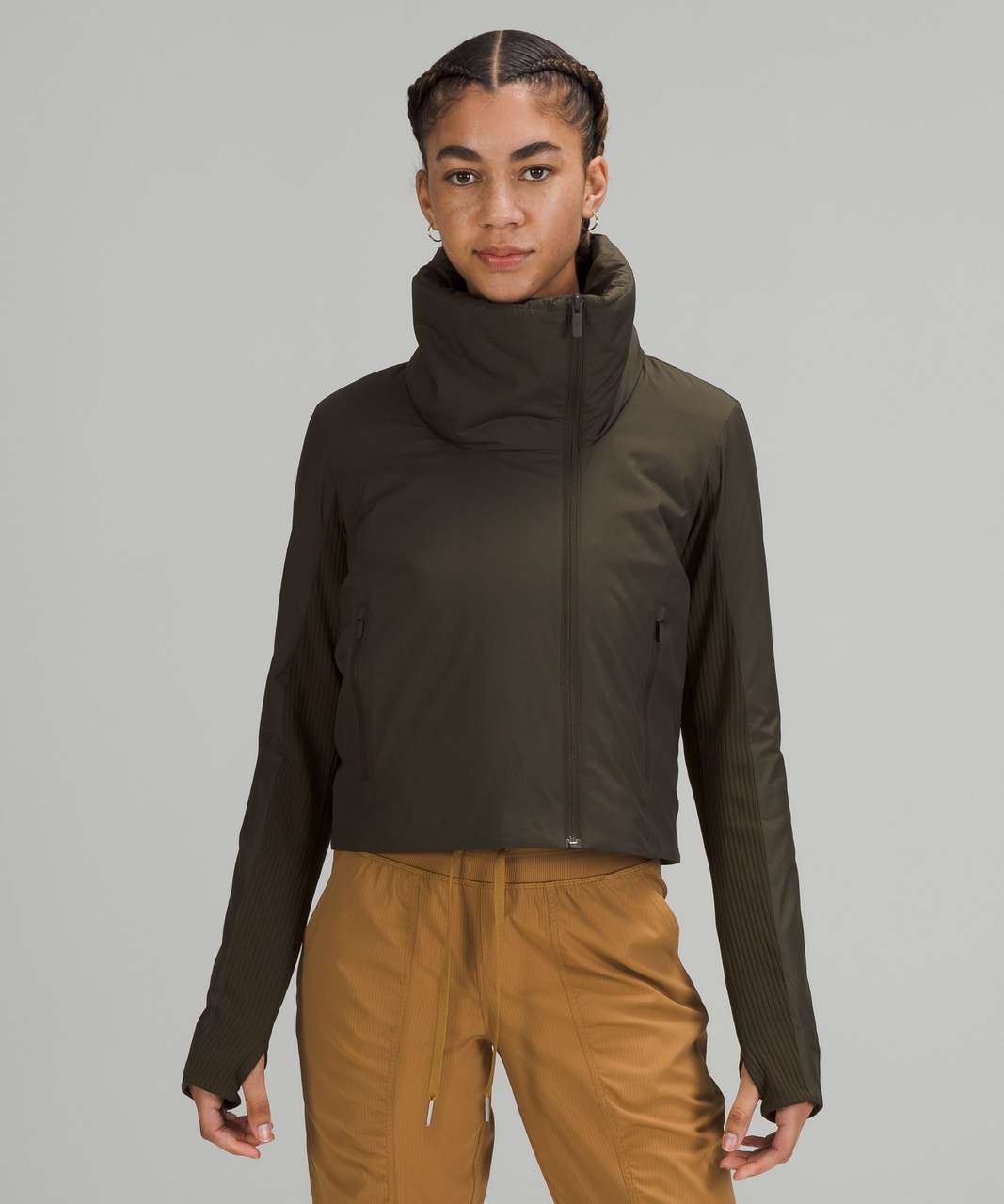 Lululemon Sleek City Jacket - Dark Olive - lulu fanatics