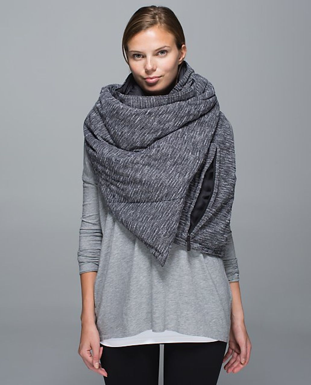 Lululemon Fluffed Up Scarf - Coco Pique Black - lulu fanatics