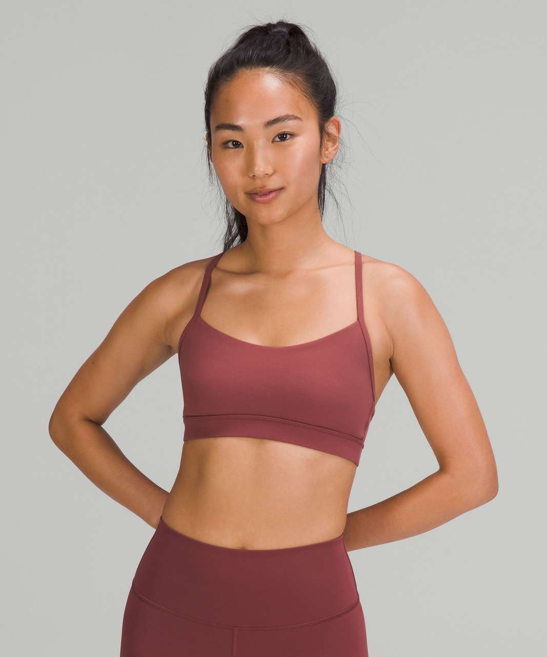 Lululemon Flow Y Bra in Intricate Oasis Love Red Multi, We're Tackling Our  Goals in February With the Help of These Health and Fitness Products