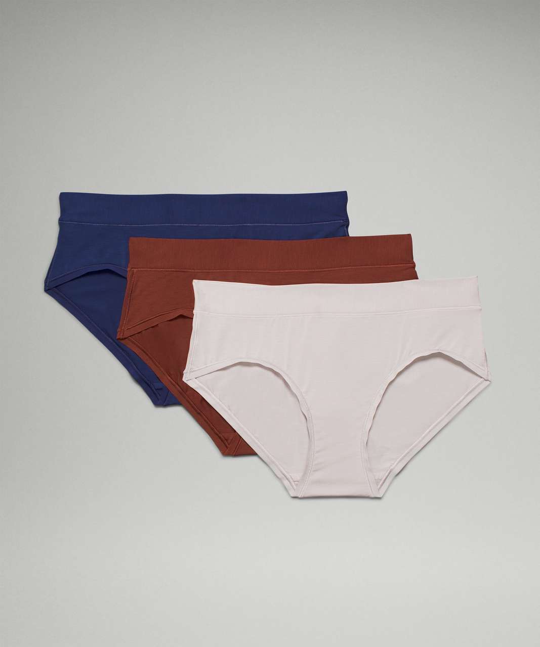 Lululemon UnderEase Mid-Rise Hipster Underwear 3 Pack - Night Sea / Chrome / Date Brown