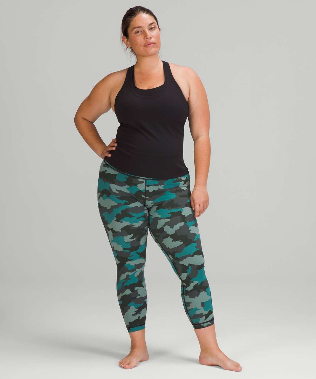 NEW LULULEMON Wunder Under HR 28 Tight 4 Incognito Camo Gator