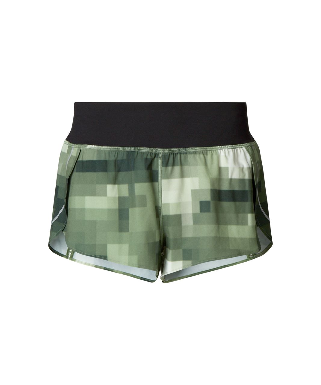 Lululemon Split Second Short II - Domo Pixel Desert Olive Multi / Black