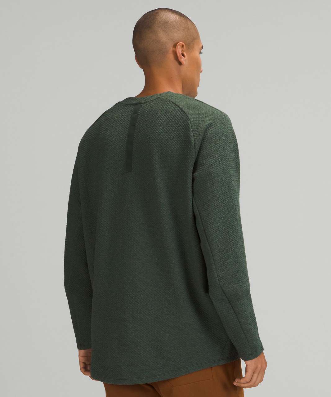 Lululemon At Ease Crew - Heathered Rainforest Green / Black