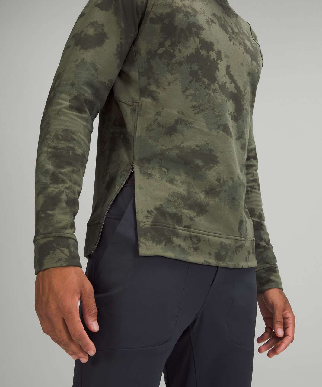 Lululemon City Sweat Crew - Orbital Tie Dye Medium Olive Multi