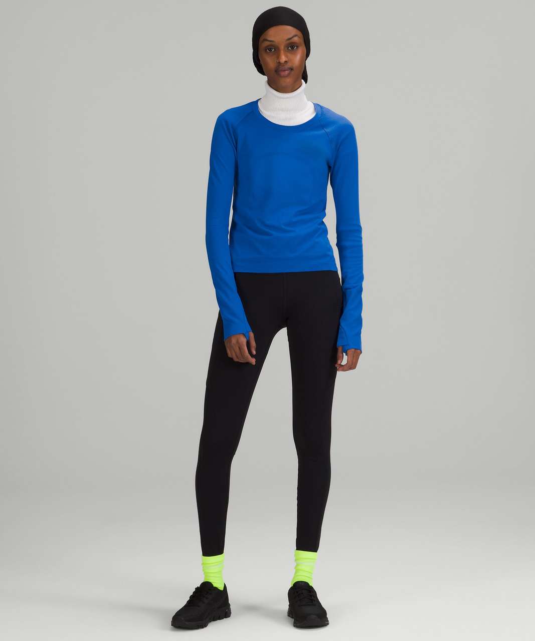 Lululemon Swiftly Tech Long Sleeve Shirt 2.0 *Race Length - Distorted Noise Mineral  Blue / Blazer Blue Tone - lulu fanatics