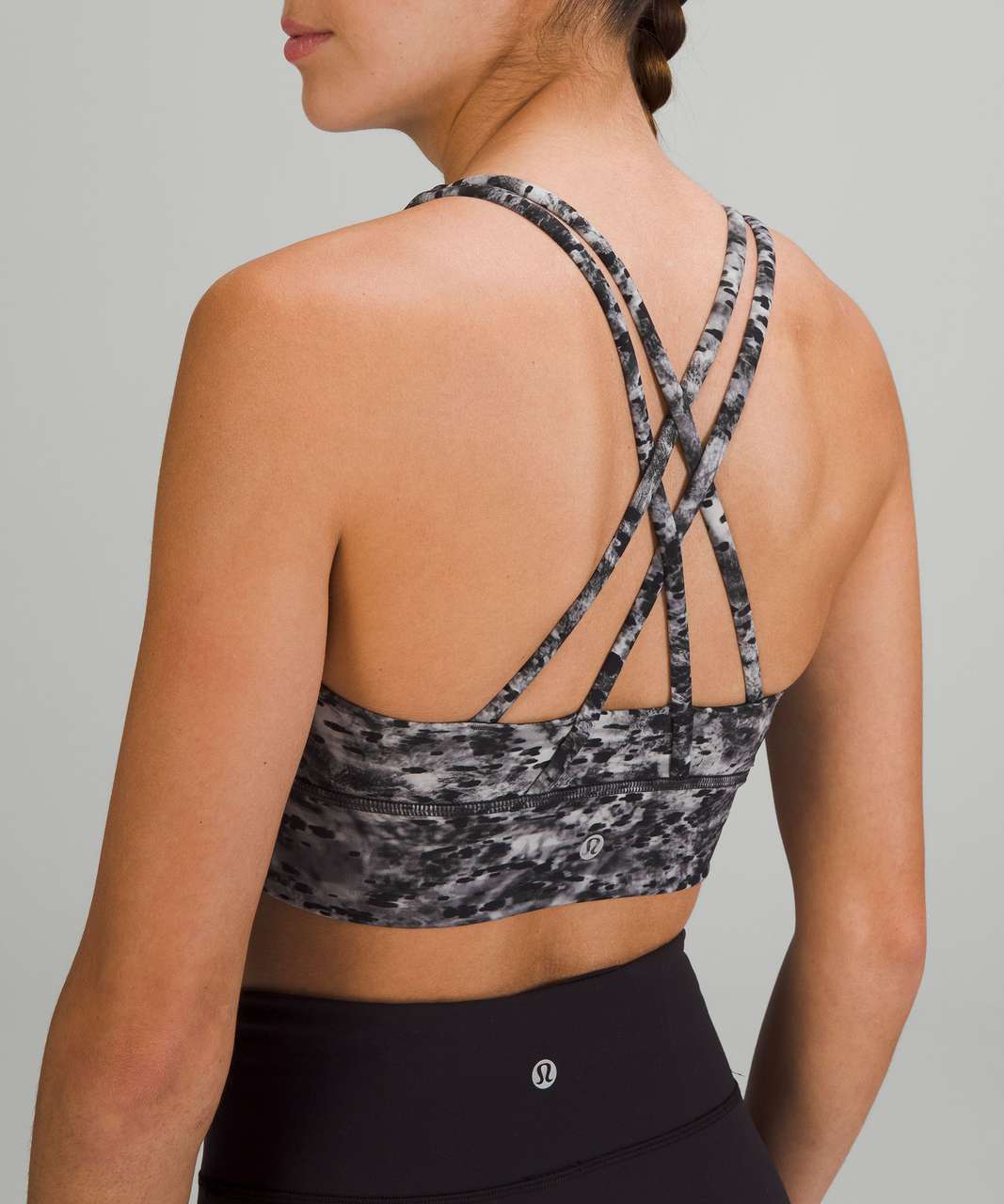 Yogalicious Longline Seamless Sports Bra with Strappy Back in Gray Size  Medium - $18 - From Terryl D