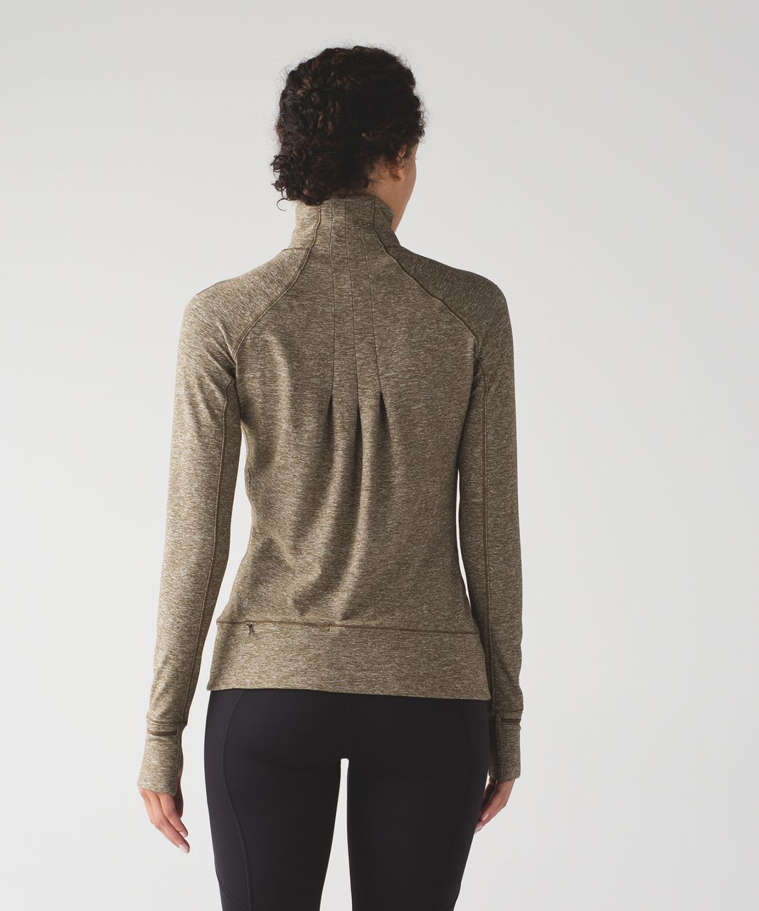 Lululemon Rush Hour 1/2 Zip - Heathered Military Green