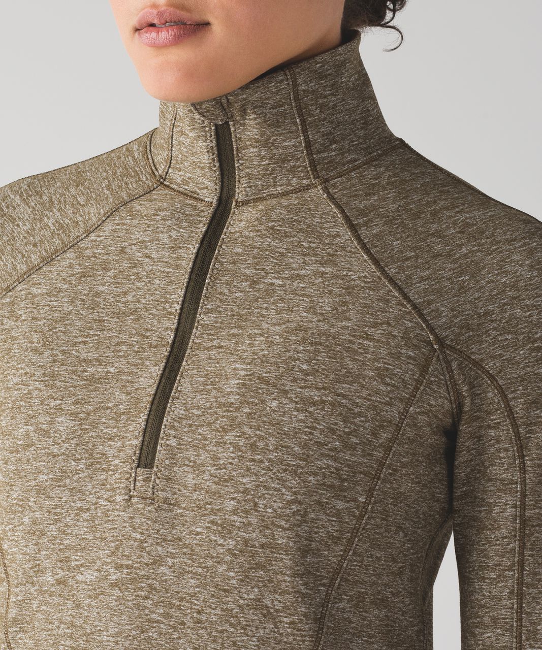 Lululemon Rush Hour 1/2 Zip - Heathered Military Green