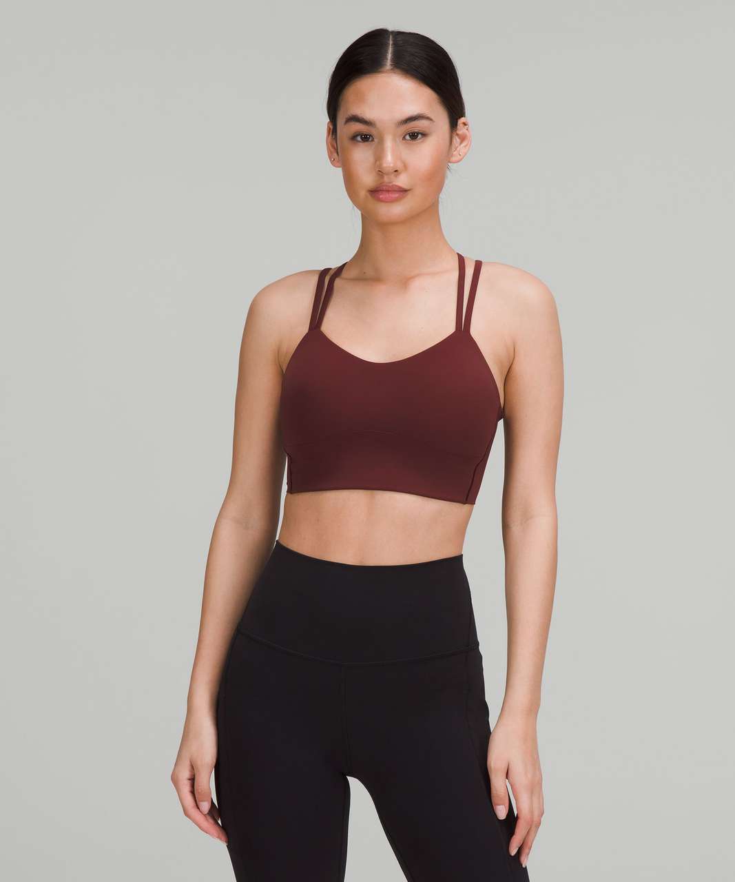 Lululemon Like A Cloud Longline Bra Light Support, B/c Cup In Copper Brown