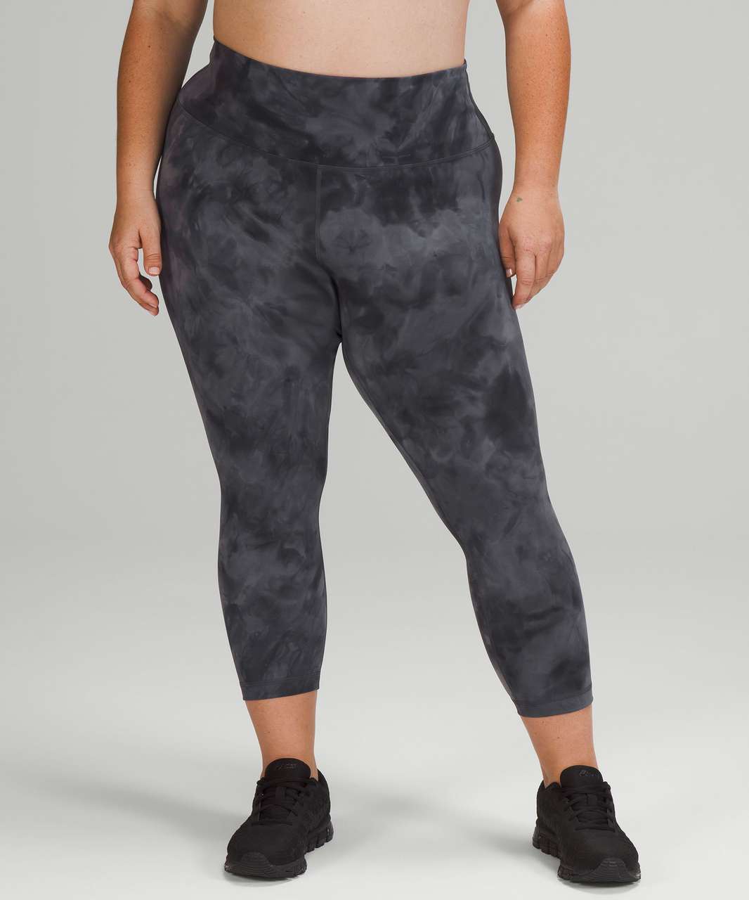 Lululemon Wunder Train High-rise Crop 21 In Diamond Dye Pitch