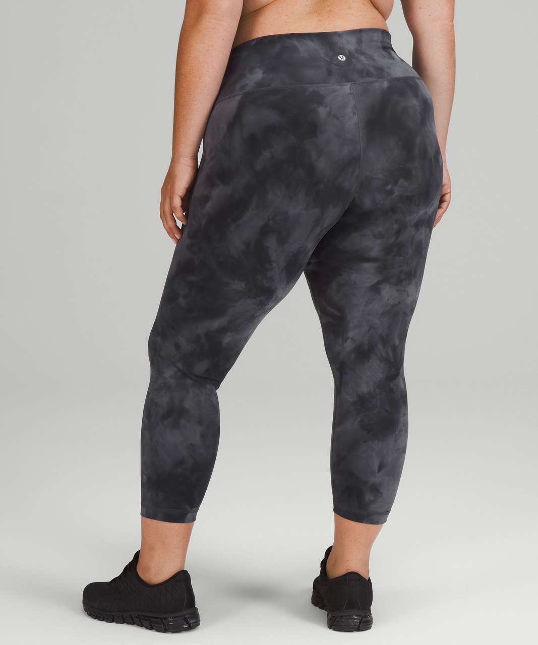 Lululemon Wunder Train High-Rise Crop 23 - Diamond Dye Pitch Grey Graphite  Grey - lulu fanatics