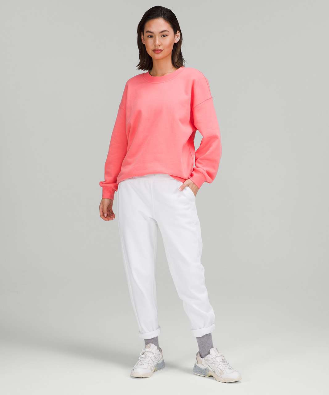 Lululemon Perfectly Oversized Crew - Raspberry Cream