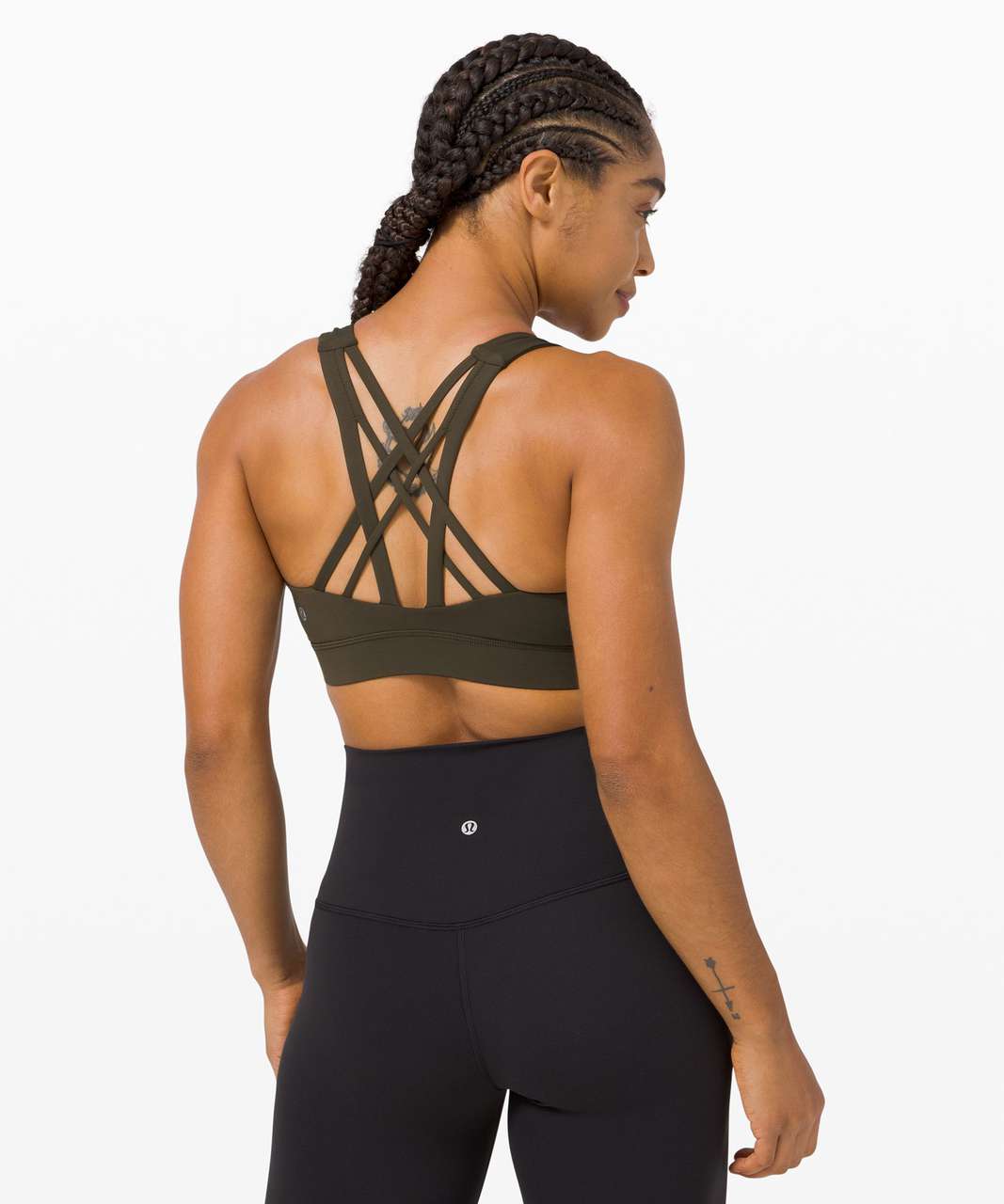 WTs 23” in dark olive, Align Reversible Bra in white/wafsnb and All Yours  Tank in Black/White Slub* : r/lululemon