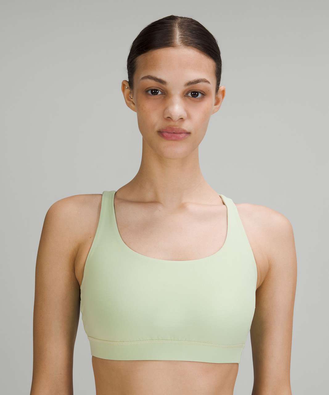 Lululemon All Sport Bra III - Hyper Stripe Clear Mint White / Clear Mint -  lulu fanatics