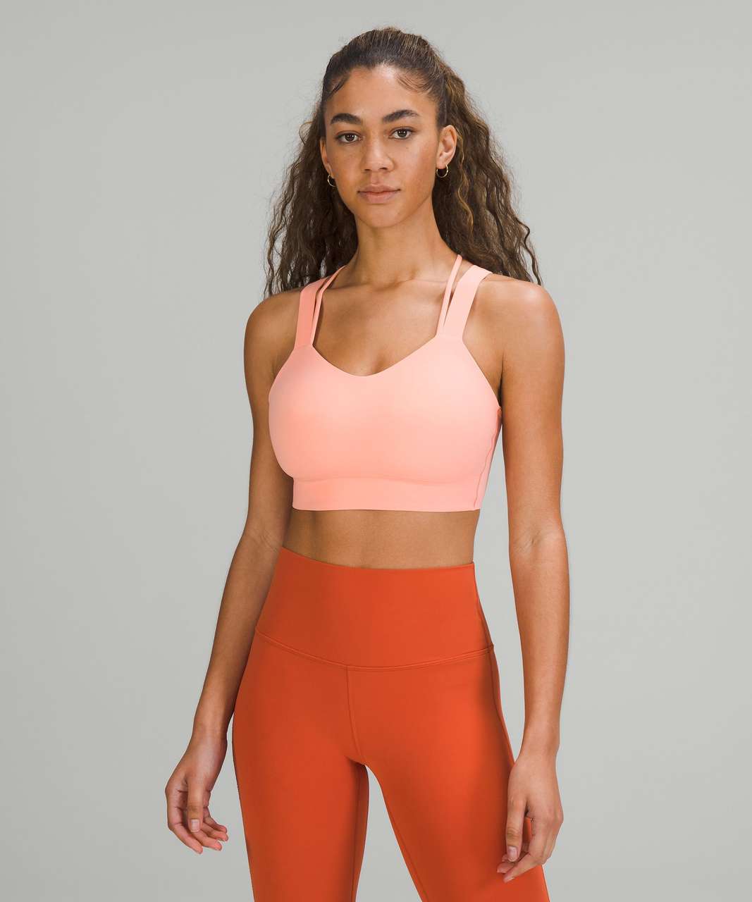 Lululemon Bright Peach Sports Bra- Size 6 – The Saved Collection